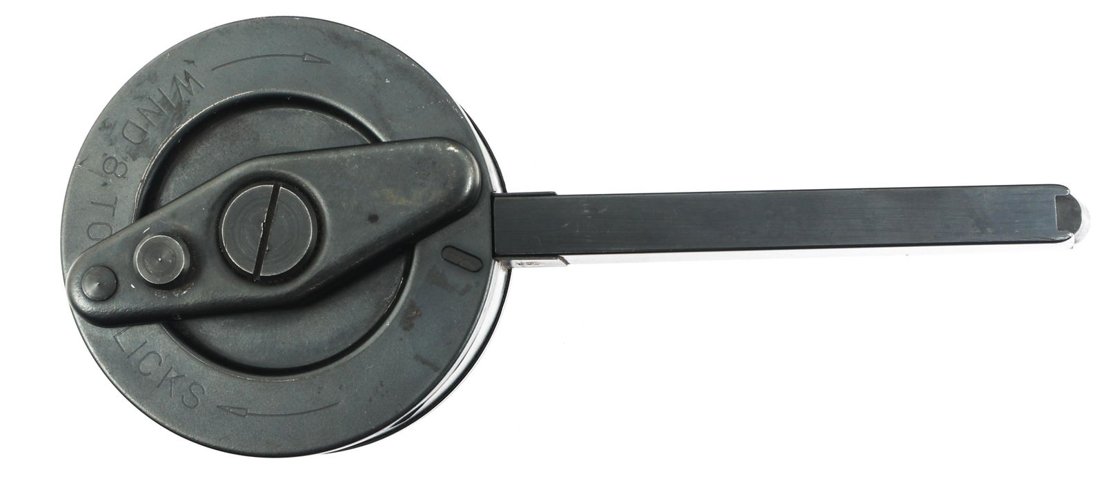 TAYLOR Mk 1 .45 ACP CALIIBER PISTOL DRUM MAGAZINE: TAYLOR Mk 1 .45 ACP CALIIBER PISTOL DRUM MAGAZINE Taylor Mk 1 .45 ACP caliber pistol drum magazine for 1911. Size / Gauge: 45