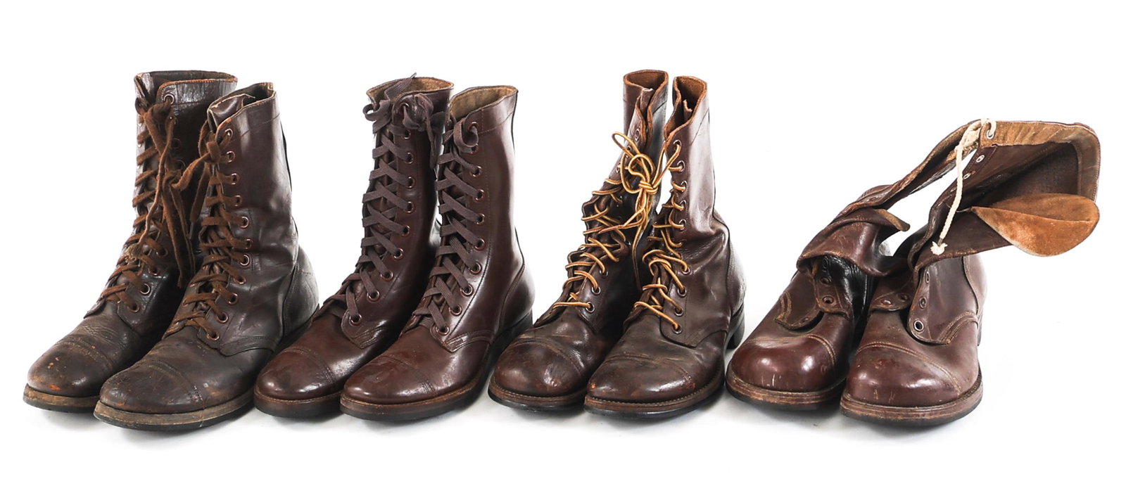KOREA WAR US ARMY COMBAT BOOTS LOT OF 4: KOREA WAR US ARMY COMBAT BOOTS LOT OF 4 Lot of 4 Korea War US Army Combat Boots. Sizes 6 1/2 - 9 1/2.