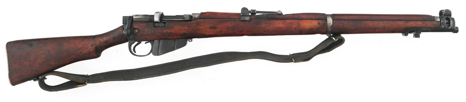 ISHAPORE No 1 Mk III .303 BRIT CAL ENFIELD RIFLE: ISHAPORE No 1 Mk III .303 BRIT CAL ENFIELD RIFLE Ishapore No 1 Mk III .303 Brit. caliber bolt action Enfield rifle. CAI import mark. Serial numbers match on receiver, bolt, rear sight, and stock. Blad