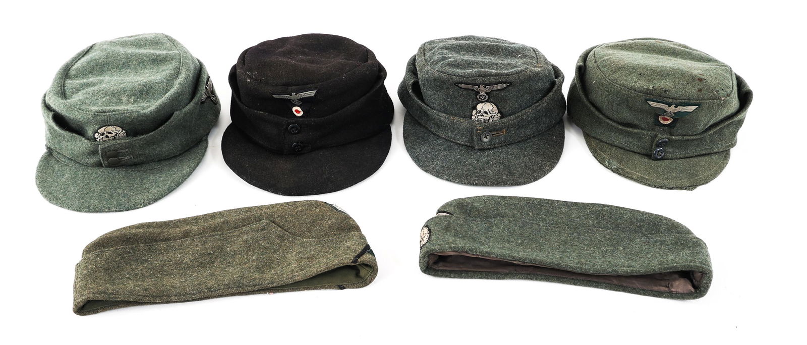 REENACTOR WWII GERMAN HEADGEAR: REENACTOR WWII GERMAN HEADGEAR Reenactor Contemporary Post-War Production WWII German Headgear. Including M43 field and garrison caps.