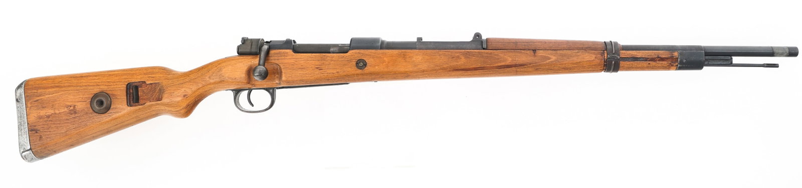 GERMAN MAUSER byf M98 7.92mm SNIPER RIFLE: GERMAN MAUSER byf M98 7.92mm SNIPER RIFLE WWII 1943 German byf Code Mauser Model 98 7.92x57mm caliber bolt action sniper rifle. No import stamp. Serial numbers match on receiver, bolt, firing pin hous