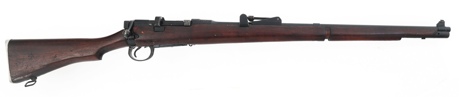 1968 ISHAPORE MODEL 2A1 7.62x51mm ENFIELD RIFLE: 1968 ISHAPORE MODEL 2A1 7.62x51mm ENFIELD RIFLE 1968 Ishapore Model 2A1 7.62x51mm caliber Enfield rifle. N.A.C. import mark. Black finish. Receiver band stamped "Rifle 7.62mm 2A1 R.F.I. 1968". Serial 