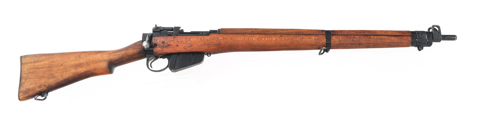 1952 BRITISH FAZAKERLEY No 4 Mk 2 .303 CAL RIFLE: 1952 BRITISH FAZAKERLEY No 4 Mk 2 .303 CAL RIFLE 1952 British Fazakerley Model No 4 Mk 2 .303 caliber bolt action rifle. Receiver stamped No 4 Mk 2 (F) CC 5/52. No visible import mark. Blade front sig