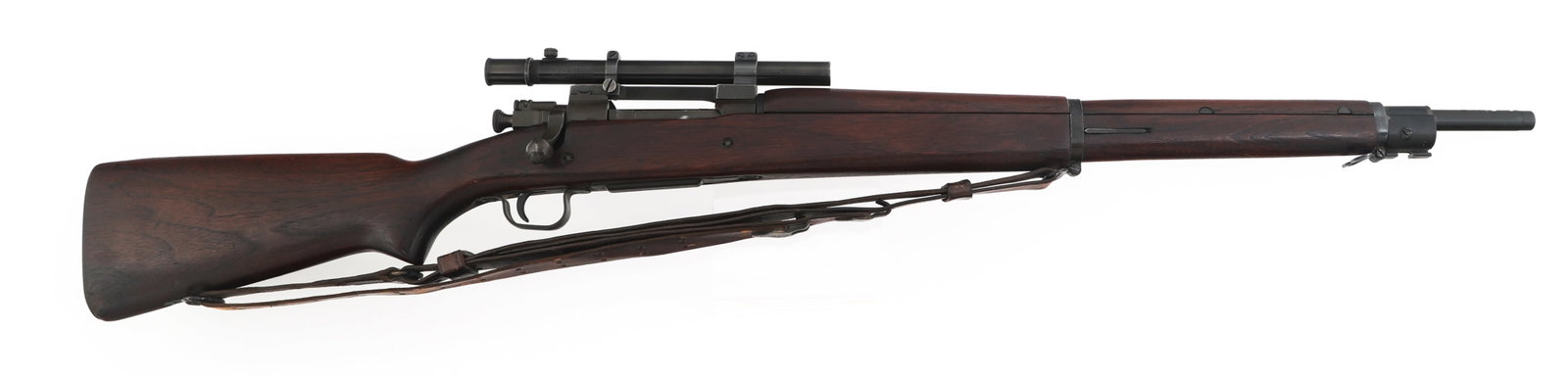 WWII US REMINGTON 03-A3 30-06 CALIBER SNIPER RIFLE: WWII US REMINGTON 03-A3 30-06 CALIBER SNIPER RIFLE WWII US Remington 03-A3 .30-06 caliber sniper rifle. Receiver stamped "U.S. Remington Model 03-A3". Barrel stamped "R.A. 3-43" with flaming bomb. Fai