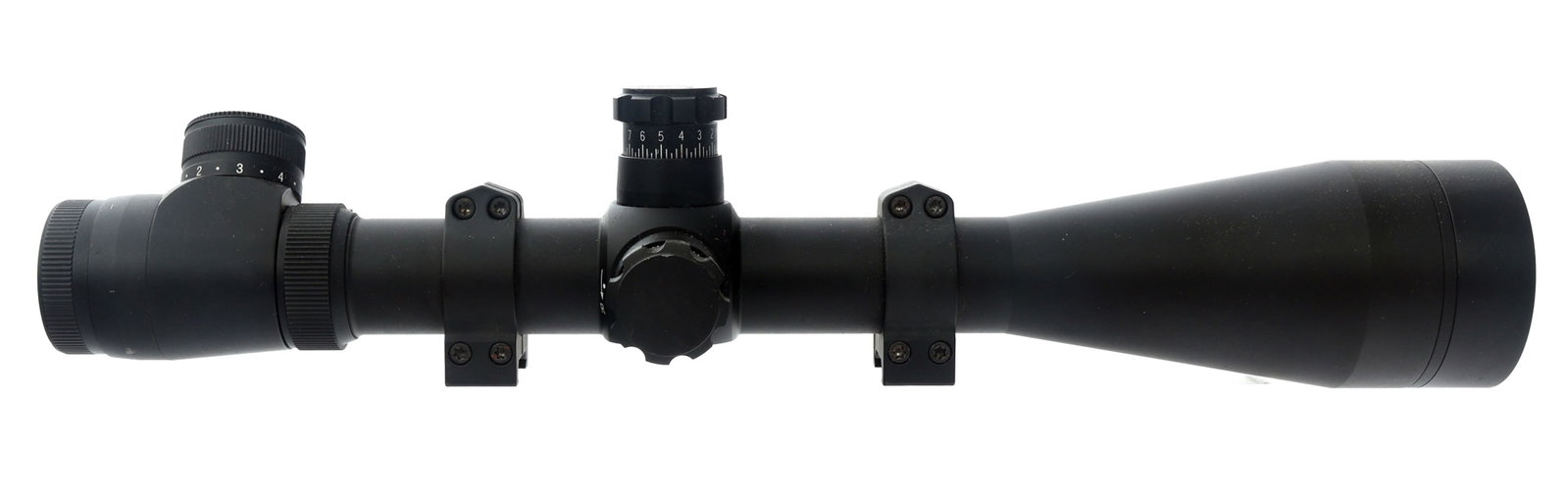 LEUPOLD MODEL MARK 4 8.5-25x50 LR/T RIFLE SCOPE: LEUPOLD MODEL MARK 4 8.5-25x50 LR/T RIFLE SCOPE Leupold Model Mark 4 8.5-25x50mm LR/T rifle scope. Matte black finish. Illuminated TMR reticle. Scope rings. Size / Gauge: 8.5-25x50mm