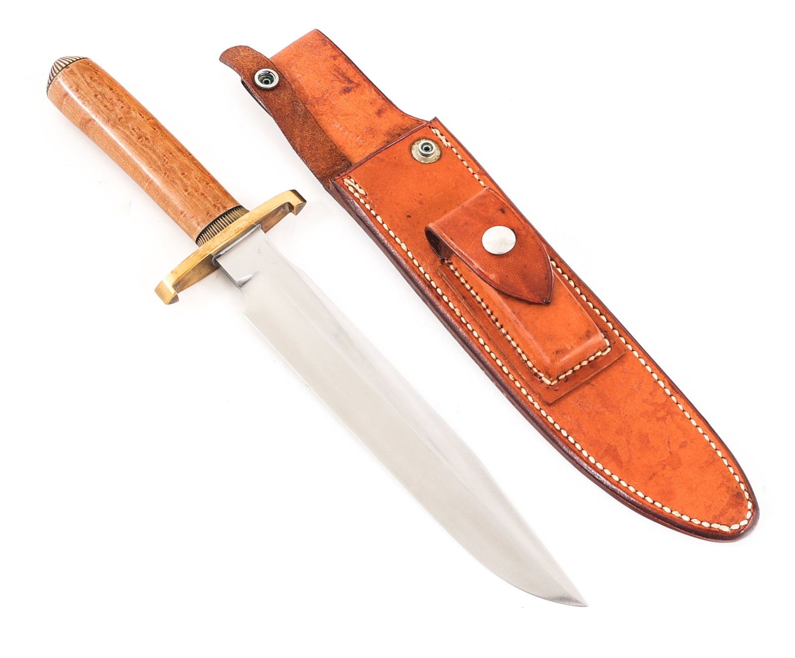 VIETNAM WAR ERA RANDALL MODEL 1 FIGHTING KNIFE: VIETNAM WAR ERA RANDALL MODEL 1 FIGHTING KNIFE Vietnam War Era Randal Model 1 All Purpose Fighting Knife. Clip point, single edged, bright blade. Maker mark of Randall Made Orlando Fla and "S" stamped