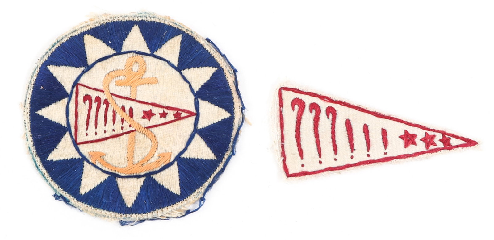 WWII US NAVY SACO SHOULDER PATCH & TAB: WWII US NAVY SACO SHOULDER PATCH & TAB WWII US Navy Sino - American Cooperative Organization Theater Made Shoulder Patch & Shoulder Tab. Silk construction.