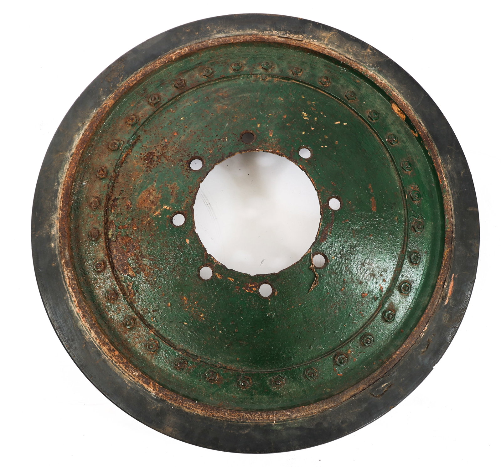 WWII GERMAN TANK WHEEL: WWII GERMAN TANK WHEEL WWII German Tank Wheel. Diameter: 33". Weight: 167 lbs.