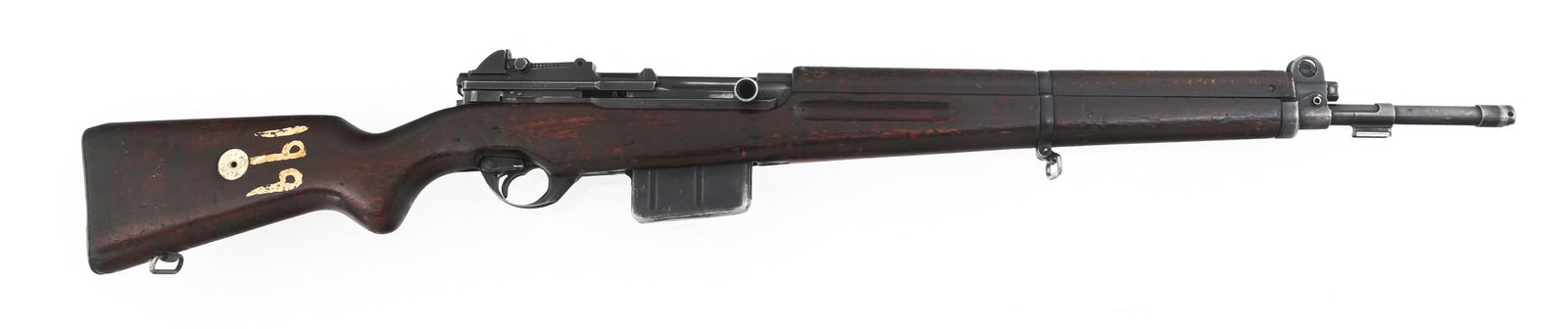 EGYPTIAN CONTRACT FN MODEL 1949 SAFN 8mm RIFLE: EGYPTIAN CONTRACT FN MODEL 1949 SAFN 8mm RIFLE FN Model 1949 Egyptian Contract SAFN 8mm Rifle. Barrel import stamped "C.A.I. ST. ALB. VT." Receiver stamped "Fabrique National D'armes De Guerre Herstal