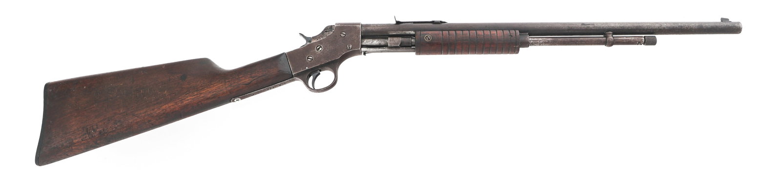 STEVENS MODEL 70 .22 CALIBER PUMP ACTION RIFLE: STEVENS MODEL 70 .22 CALIBER PUMP ACTION RIFLE Stevens Model 70 Visible Loader .22 S-L-LR caliber pump action rifle. Wood stocks. Modern screw in bottom tang. Caliber / Gauge: 22 S-L-LR | Barrel Lengt