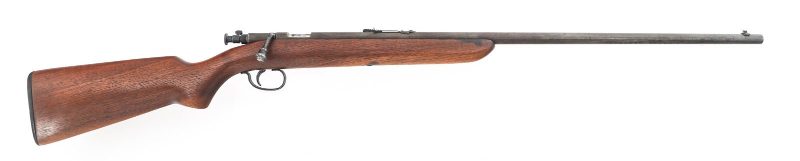 REMINGTON MODEL 41 .22 CALIBER BOLT ACTION RIFLE: REMINGTON MODEL 41 .22 CALIBER BOLT ACTION RIFLE Remington Targetmaster Model 41 .22 S-L-LR caliber single shot bolt action rifle. Blued finish. Wood stock adjustable rear sight. Caliber / Gauge: 22 S