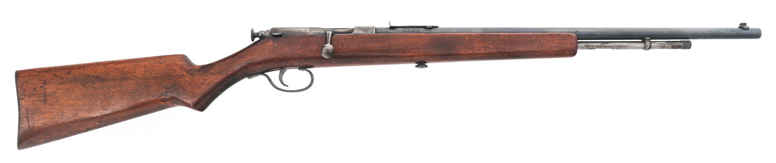 STEVENS .22 S-L-LR CALIBER BOLT ACTION RIIFLE: STEVENS .22 S-L-LR CALIBER BOLT ACTION RIIFLE Stevens .22 S-L-LR caliber bolt action rifle. Blued finish. Wood stock. Adjustable rear sight. Caliber / Gauge: 22 S-L-LR | Barrel Length: 22" | Serial Nu