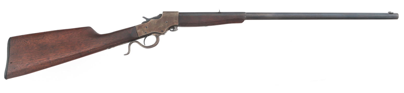 STEVENS FAVORITE MODEL 1894 .22 LR CALIBER RIFLE: STEVENS FAVORITE MODEL 1894 .22 LR CALIBER RIFLE Stevens Favorite Model 1894 .22 LR caliber single shot falling block takedown rifle. Barrel stamped "J. Stevens A & T Co. Chicopee Falls Mass, U.S.A."