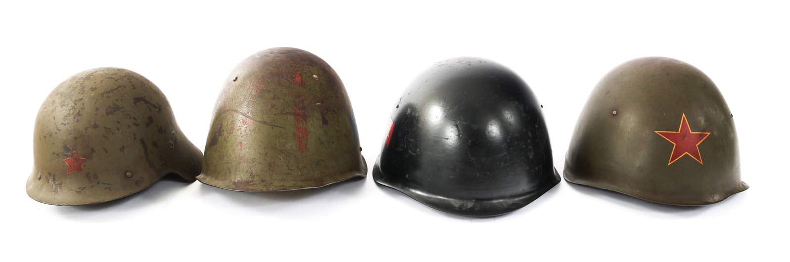 POST WWI - VIETNAM WAR ERA WORLD MILITARY HELMETS: POST WWI - VIETNAM WAR ERA WORLD MILITARY HELMETS Post WWI - Vietnam War Era World Military Helmets. (1) Polish Wz50. Leather liner with no chinstrap. (1) Somalian Ssh68. Cotton and leather liner, lea