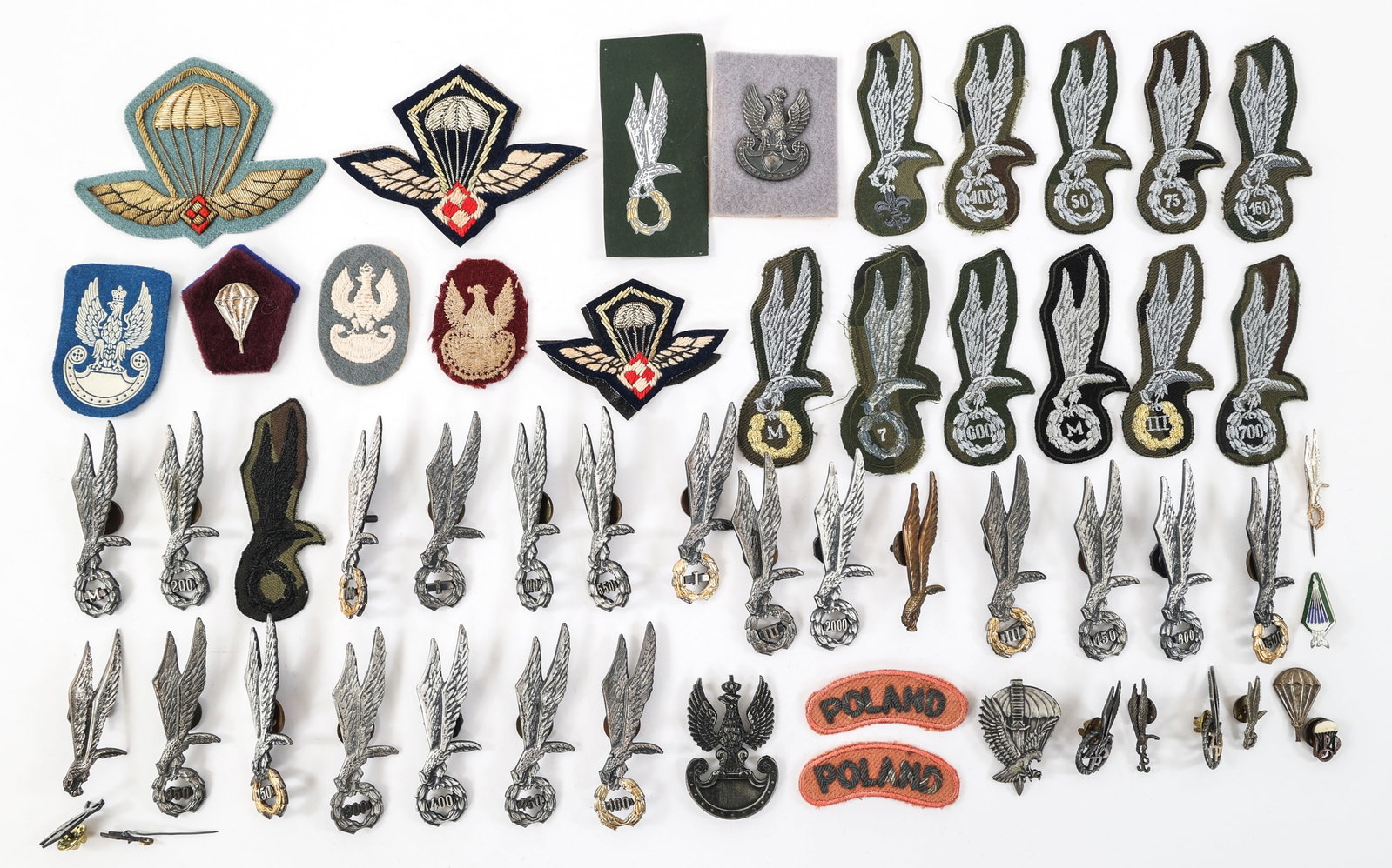 COLD WAR - CURRENT POLISH JUMP WINGS & PATCHES: COLD WAR - CURRENT POLISH JUMP WINGS & PATCHES Cold War - Current Polish Jump Wing Badges, Lapel Pins and Patches.