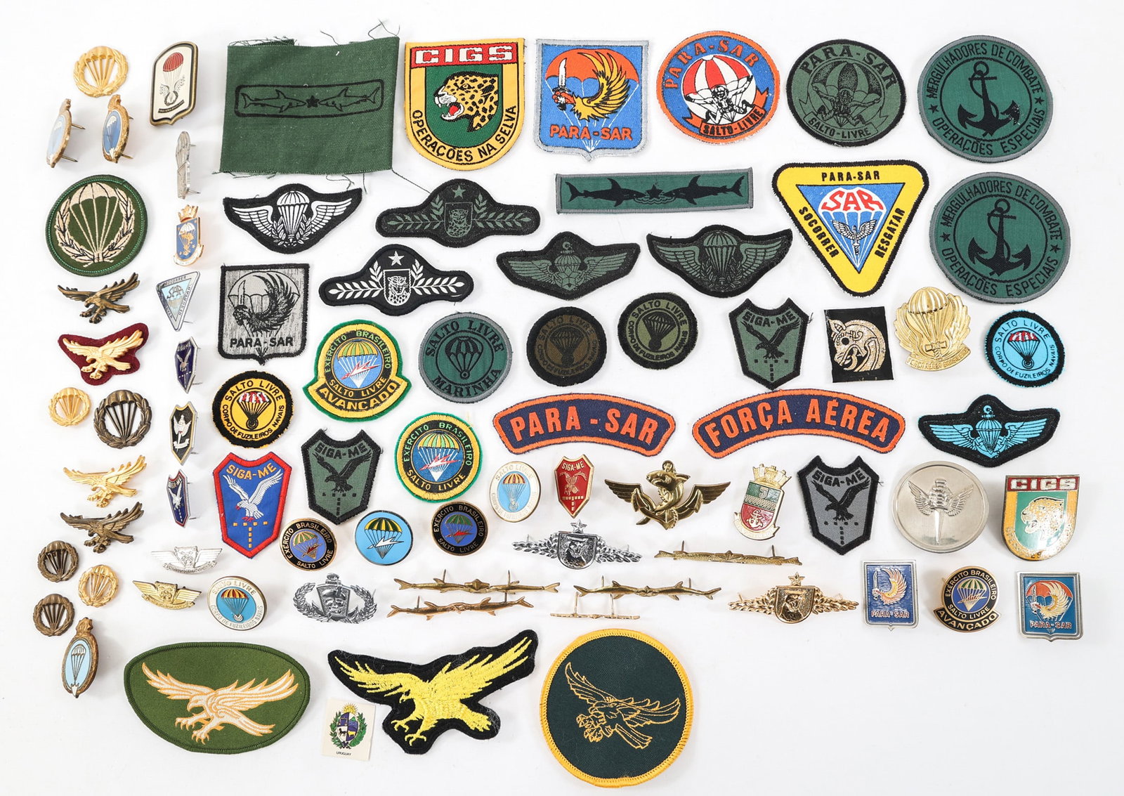 COLD WAR - CURRENT WORLD MILITARY JUMP WINGS: COLD WAR - CURRENT WORLD MILITARY JUMP WINGS Cold War - Current World Military Jump Wings, Patches, Badges, and more. Includes Sweden, Uruguay, and Brazil.