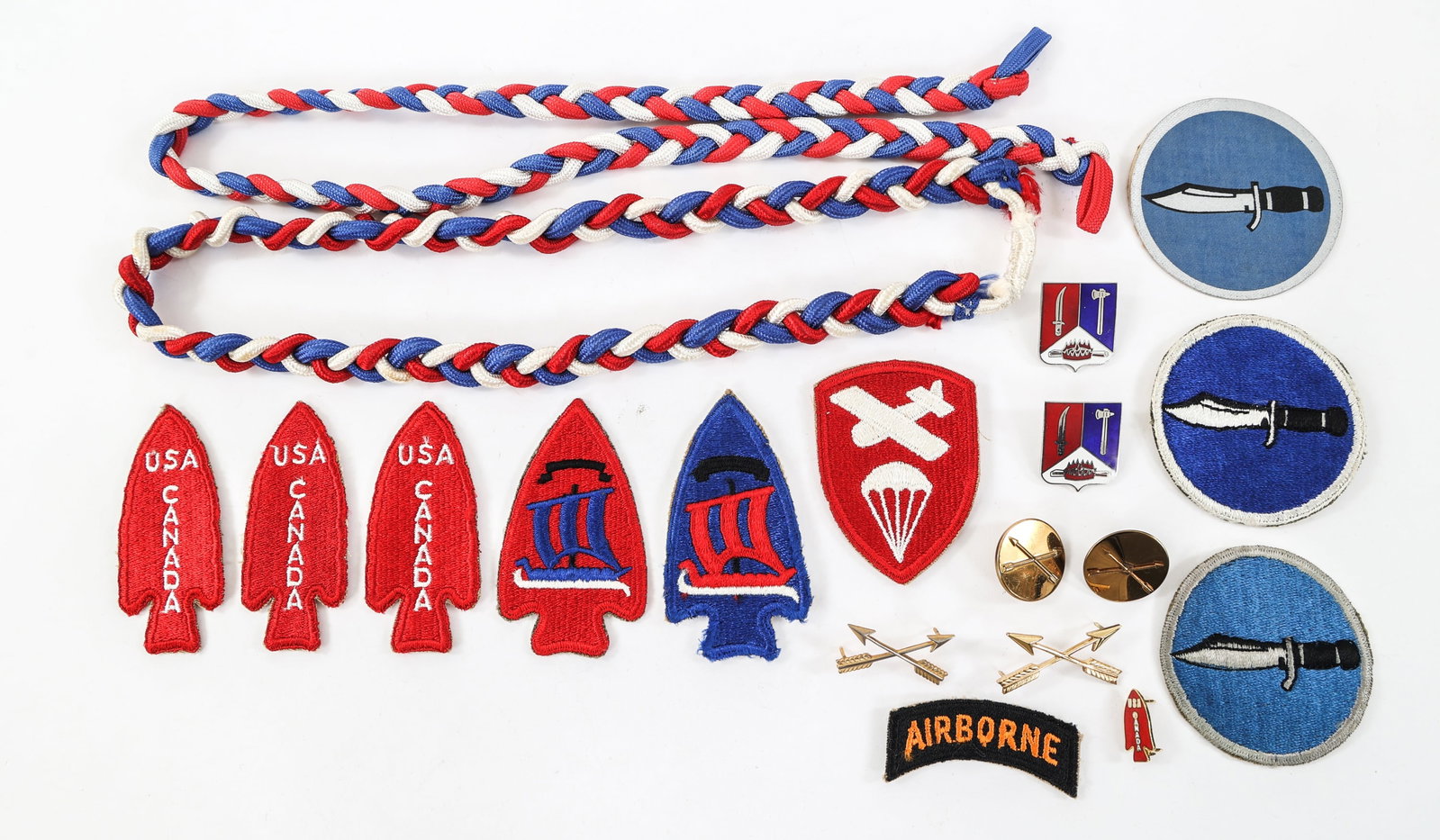 WWII US ARMY FIRST SPECIAL SERVICE FORCE PATCHES: WWII US ARMY FIRST SPECIAL SERVICE FORCE PATCHES WWII US Army First Special Service Force Patches & Insignia. Includes FSSF patches, Kiska Task Force patches, 474th Infantry Regiment patches, officer 