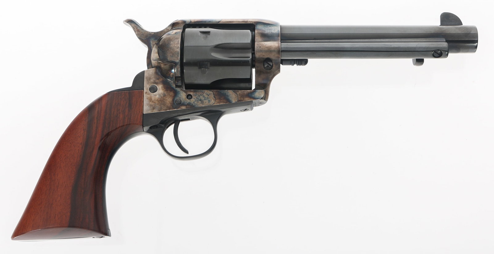 UBERTI MODEL 1873 .45 COLT CALIBER SA REVOLVER: UBERTI MODEL 1873 .45 COLT CALIBER SA REVOLVER Taylor's Uberti Model 1873 .45 Colt caliber single action revolver. Taylor's & Co. import mark. Fixed sights. Six-shot fluted cylinder. Wood grips. Calib