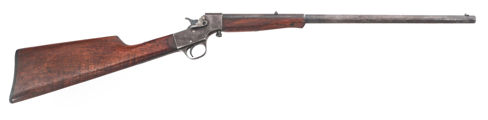 STEVENS CRACKSHOT .32 CAL ROLLING BLOCK RIFLE: STEVENS CRACKSHOT .32 CAL ROLLING BLOCK RIFLE Stevens Crack-Shot .32 Short caliber take down rolling block rifle. Blued finish. Barrel stamped "J Stevens Arms & Tool Co. Chicopee Falls U.S.A." Blued f