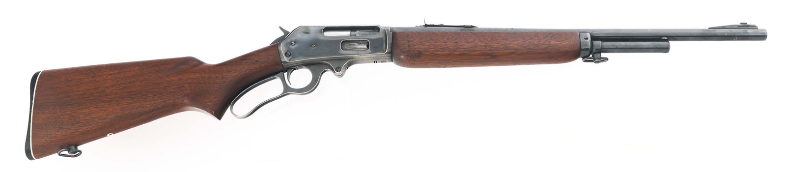 MARLIN MODEL 336 SC .35 REM CALIBER RIFLE: MARLIN MODEL 336 SC .35 REM CALIBER RIFLE 1949 Marlin Firearms Model 336 S.C. .35 Remington caliber lever action rifle. Blade front sight. Adjustable rear sight. Wood stock and forend. Sling swivels.