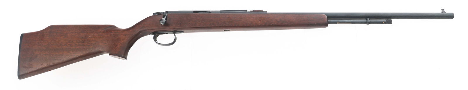 REMINGTON MODEL 592M 5mm REM CALIBER RIFLE: REMINGTON MODEL 592M 5mm REM CALIBER RIFLE 1971 Remington Model 592M 5mm Remington caliber bolt action rifle. BU date code. Blued finish. Walnut stock. Fixed sights. Grooved receiver. Caliber / Gauge:
