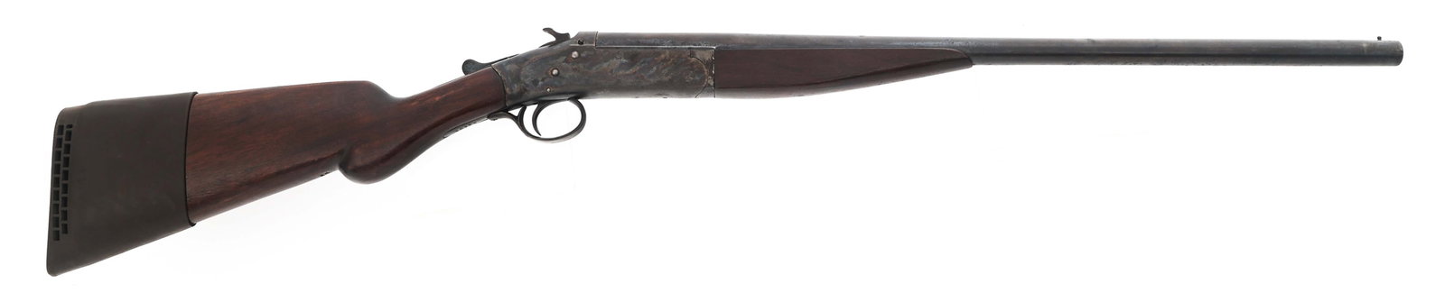 IVER JOHNSON CHAMPION 16 GAUGE SHOTGUN: IVER JOHNSON CHAMPION 16 GAUGE SHOTGUN Iver Johnson Champion 16 gauge single shot shotgun. Blued finish. Bead front sight. Wood stock and forend. Uncle Mike's recoil pad. Caliber / Gauge: 16 | Barrel 