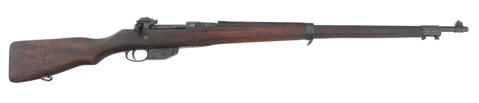 CANADIAN ROSS MODEL 1910 MK III .303 CALIBER RIFLE: CANADIAN ROSS MODEL 1910 MK III .303 CALIBER RIFLE Canadian Ross Model 1910 Mk III bolt action .303 caliber rifle. No import mark. Receiver stamped Ross Rifle Co. Canada M-10 Patented. Stock stamped B