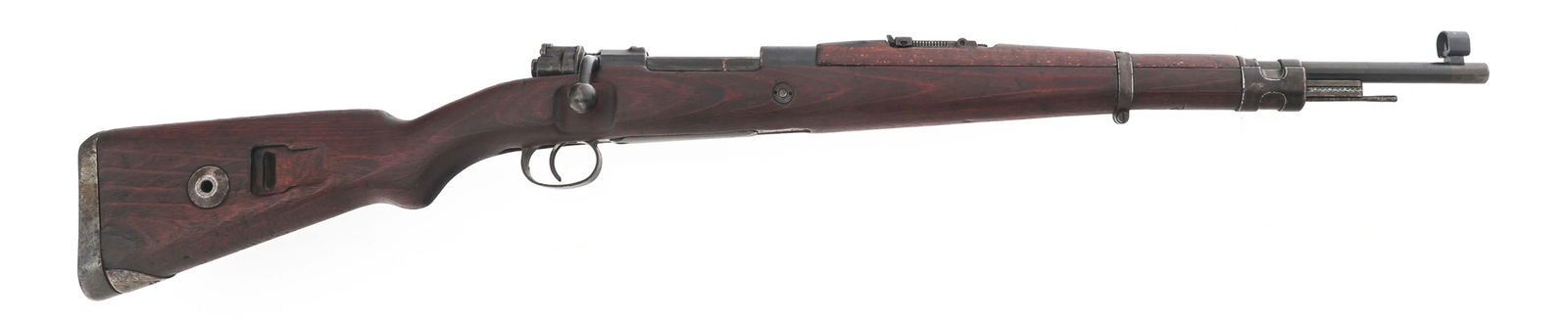 1942 WWII GERMAN dot MODEL G33/40 7.92x57mm RIFLE: 1942 WWII GERMAN dot MODEL G33/40 7.92x57mm RIFLE 1942 WWII German dot Code Brunn Model G33/40 7.92x57mm caliber bolt action rifle. Hooded front sight. Adjustable rear sight. Waffenwerke Brunn. Top of