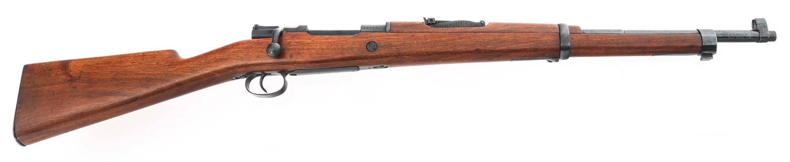 SPANISH MODEL 1916 7.62x51mm CALIBER MAUSER RIFLE: SPANISH MODEL 1916 7.62x51mm CALIBER MAUSER RIFLE Spanish Model 1916 7.62x51mm caliber bolt action Mauser rifle. CAI import marked. Serial numbers match receiver, floor plate and trigger guard. Z2546