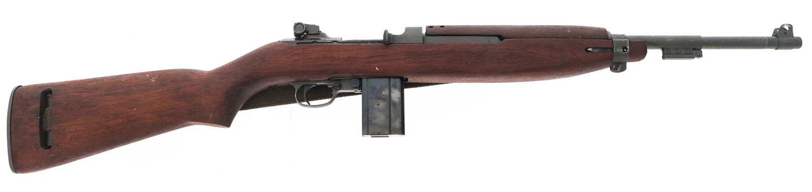 WWII US INLAND DIVISION MODEL M1 .30 CAL CARBINE: WWII US INLAND DIVISION MODEL M1 .30 CAL CARBINE 1943 WWII US Inland Division Model M1 .30 caliber semi-automatic carbine. Exel import mark. 1st production block. Type II rear sight. Type I-A front si