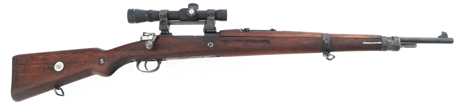 CZECH BRNO vz. 24 7.92x57mm CALIBER RIFLE: CZECH BRNO vz. 24 7.92x57mm CALIBER RIFLE Czech BRNO Model vz. 24 7.92x57mm caliber bolt action rifle. Blued finish. Inverted V front sight. Adjustable rear sight. Wood stock. Sling swivels. Bayonet l