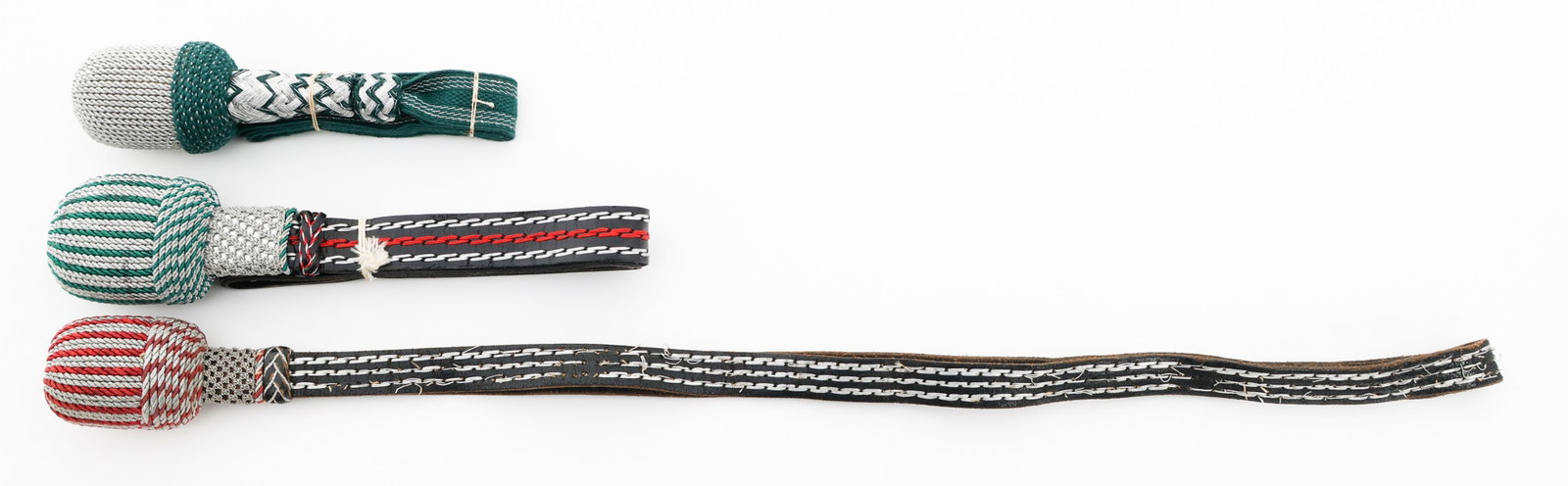 WWII GERMAN FIREMAN & POLICE OFFICER'S PORTEPEES: WWII GERMAN FIREMAN & POLICE OFFICER'S PORTEPEES WWII German Officer Portepees. Bullion thread construction. Includes Fireman, Police, and Army Officer Portepees. Provenance: Lifetime Edged Weapon & M