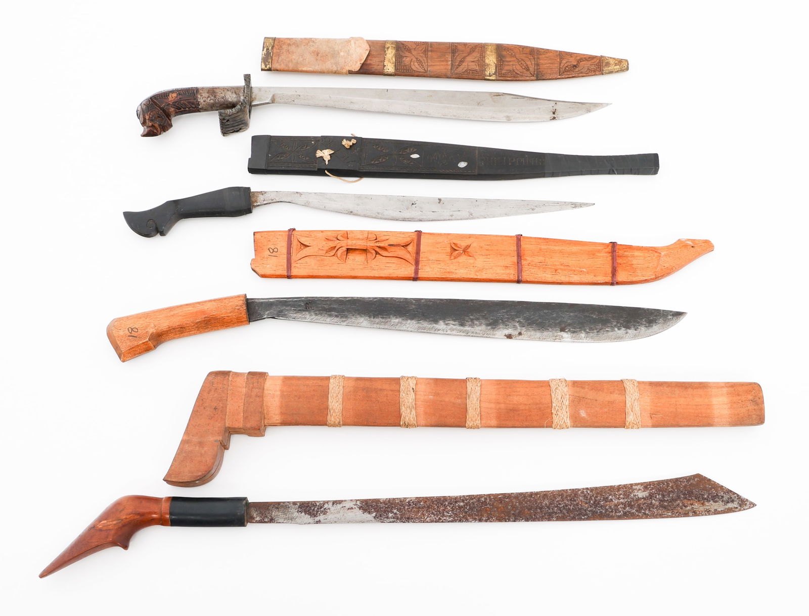 Southeast Asian Golok, Pira & Talibon Knives Auction