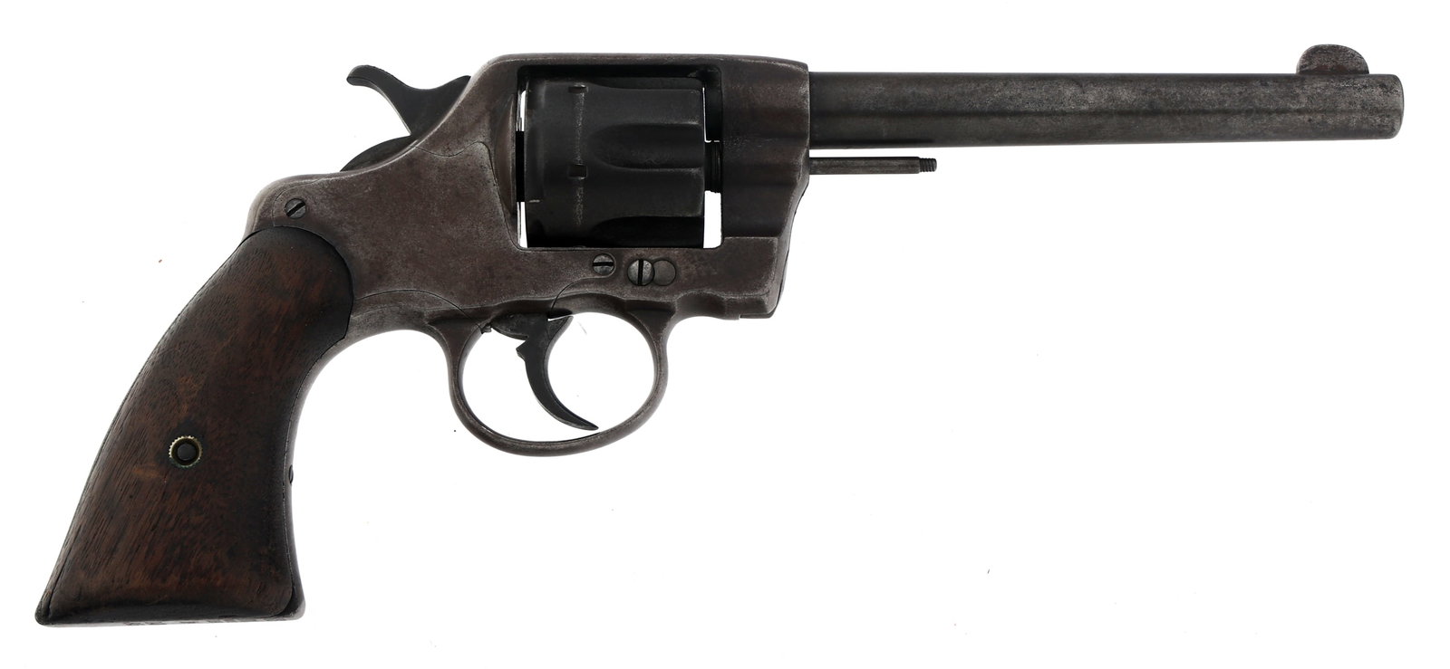 1900 COLT US ARMY MODEL 1896 .38 CALIBER REVOLVER: 1900 COLT US ARMY MODEL 1896 .38 CALIBER REVOLVER 1900 Colt US Army Model 1896 .38 caliber DA revolver. Fixed sights. RAC inspector stamped on frame and cylinder for Rinaldo A. Carr. Six-shot fluted c