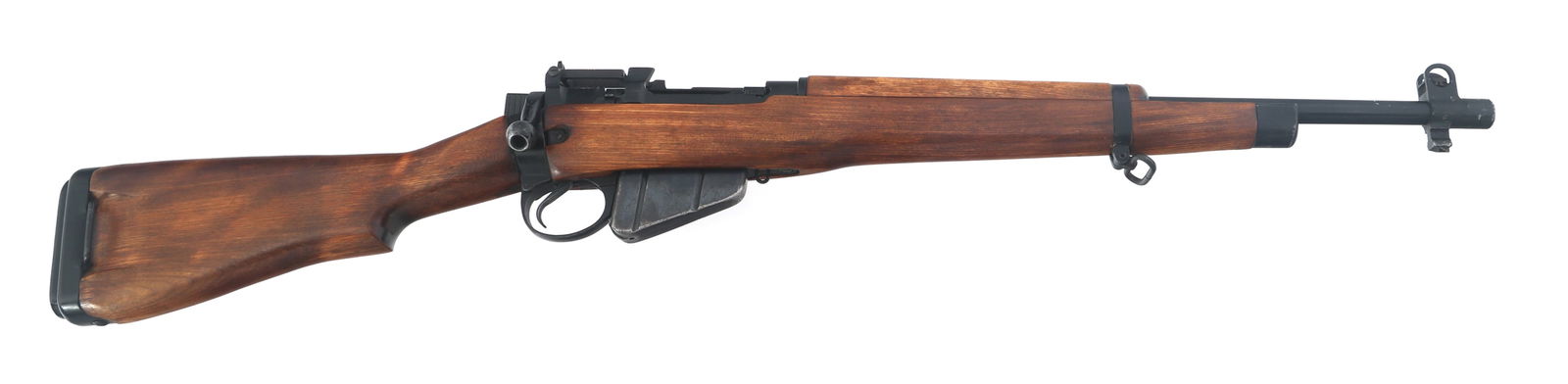 BRITISH ROF FAZAKERLEY MODEL No 5 Mk I CARBINE: BRITISH ROF FAZAKERLEY MODEL No 5 Mk I CARBINE 1947 British ROF Fazakerley Model No 5 Mk I .303 caliber bolt action Lee-Enfield jungle carbine. Left side of receiver stamped No 5 Mk I (F) / 4/47. Barr