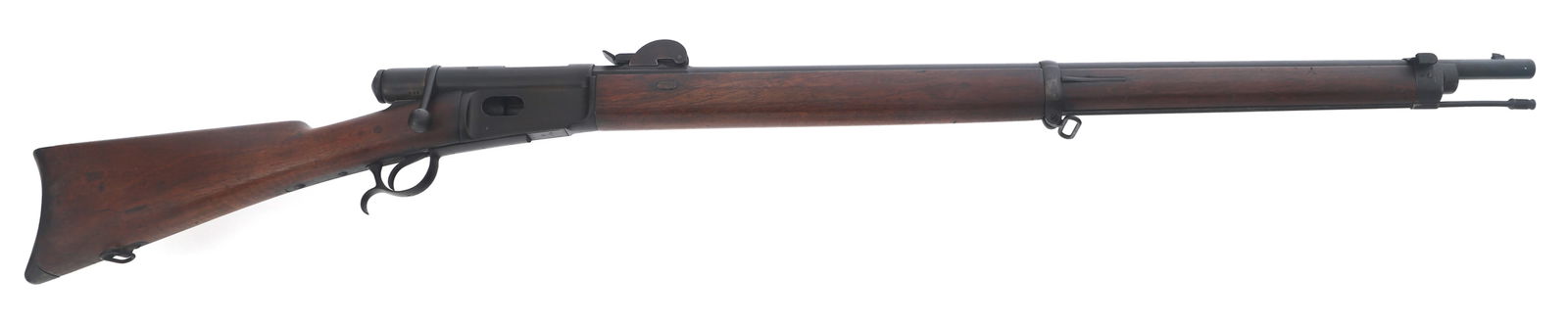 SWISS BERN MODEL 81 .41 CALIBER VETTERLI RIFLE: SWISS BERN MODEL 81 .41 CALIBER VETTERLI RIFLE Swiss Bern Model 81 .41 caliber bolt action Vetterli rifle. No visible import stamp. Serial numbers match on receiver, barrel, bolt, floor plate, nose ca