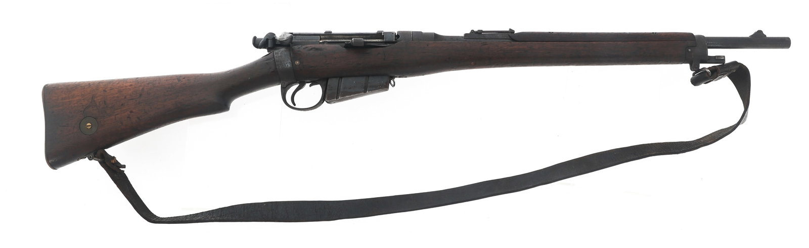DP 1901 NEW ZEALAND ENFIELD LEC .303 CAL CARBINE: DP 1901 NEW ZEALAND ENFIELD LEC .303 CAL CARBINE Drill Purpose 1901 New Zealand Enfield Model LEC .303 British caliber bolt action carbine. Protected blade front sight. Adjustable rear sight. Chamber