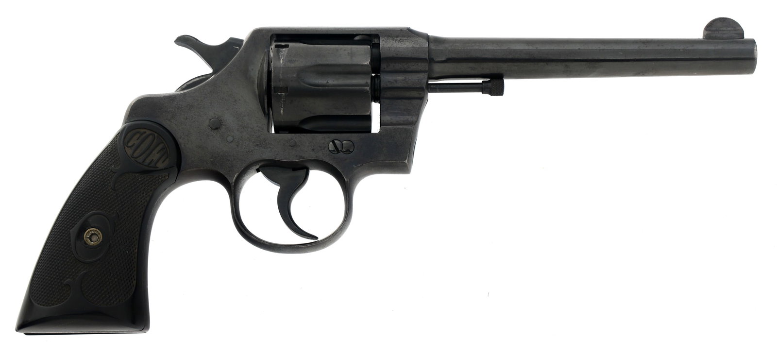 COLT MODEL ARMY SPECIAL .41 CALIBER DA REVOLVER: COLT MODEL ARMY SPECIAL .41 CALIBER DA REVOLVER 1911 Colt Model Army Special .41 Long Colt caliber DA revolver. Serial numbers match on crane and frame. 477887 scratched on grips. Colt two line addres