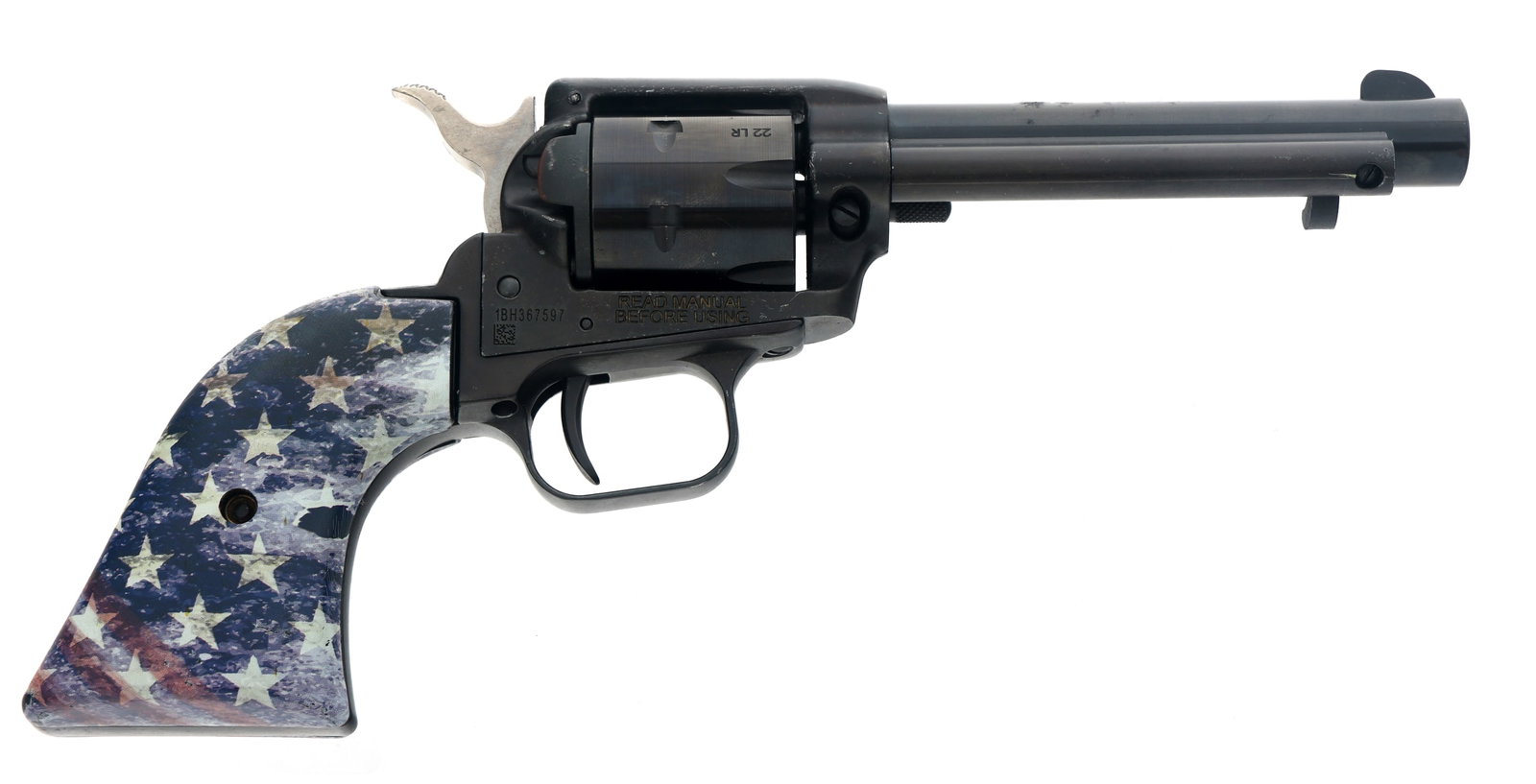 HERITAGE MODEL ROUGH RIDER .22 LR CALIBER REVOLVER: HERITAGE MODEL ROUGH RIDER .22 LR CALIBER REVOLVER Heritage Model Rough Rider .22 LR caliber SA revolver. Blued finish. Fixed sights. Six shot cylinder. Composite grips. Caliber / Gauge: 22 LR Barrel 