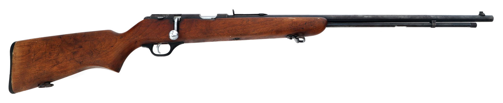 MARLIN MODEL 81-DL .22 CALIBER BOLT ACTION RIFLE: MARLIN MODEL 81-DL .22 CALIBER BOLT ACTION RIFLE Marlin Model 81-DL .22 S-L-LR caliber bolt action rifle. Blued finish. Blade front sight. Adjustable rear sight. Wood stock. Sling mounts. Caliber / Ga