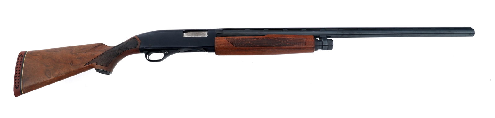 WINCHESTER MODEL 1200 12 GAUGE SHOTGUN: WINCHESTER MODEL 1200 12 GAUGE SHOTGUN Winchester Model 1200 12 gauge pump action shotgun. 2 3/4 inch chamber. Modified choke. 28 inch vented barrel. Checkered wood stock and forend. Recoil pad. Bead 