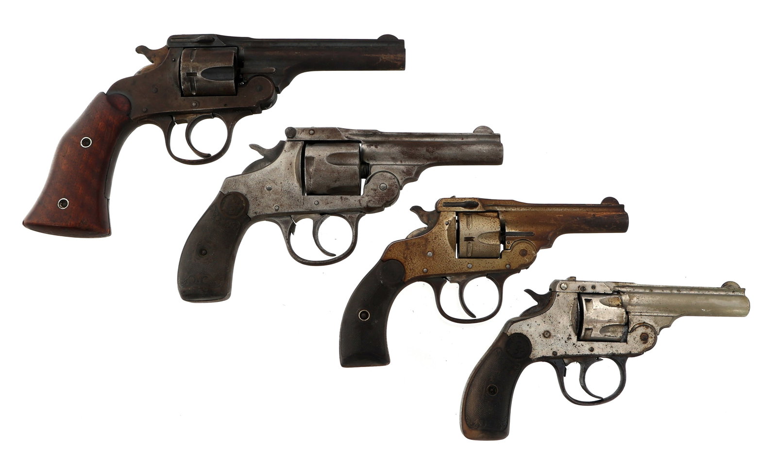 IVER JOHNSON HOPKINS & ALLEN REVOLVERS FOR PARTS: IVER JOHNSON HOPKINS & ALLEN REVOLVERS FOR PARTS Iver Johnson and Hopkins & Allen Tip-Up revolvers for parts and repair. A) Hopkins & Allen Model Safety Police .38 caliber revolver. B) Hopkins & Allen