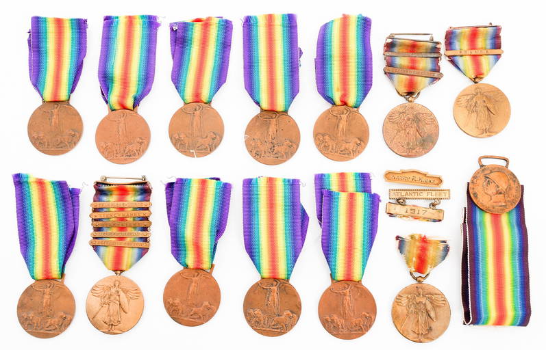 Wwi Italian & Named Us Victory Medals