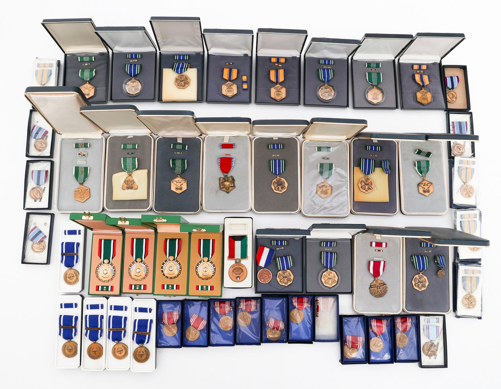 COLD WAR - CURRENT US & SAUDI ARABIAN MEDALS: COLD WAR - CURRENT US & SAUDI ARABIAN MEDALS Cold War - Current US and Saudi Arabian Medals. Including Army Commendation, NATO Former Yugoslavian, Good conduct, ROTC, Army Achievement, Humanitarian Se