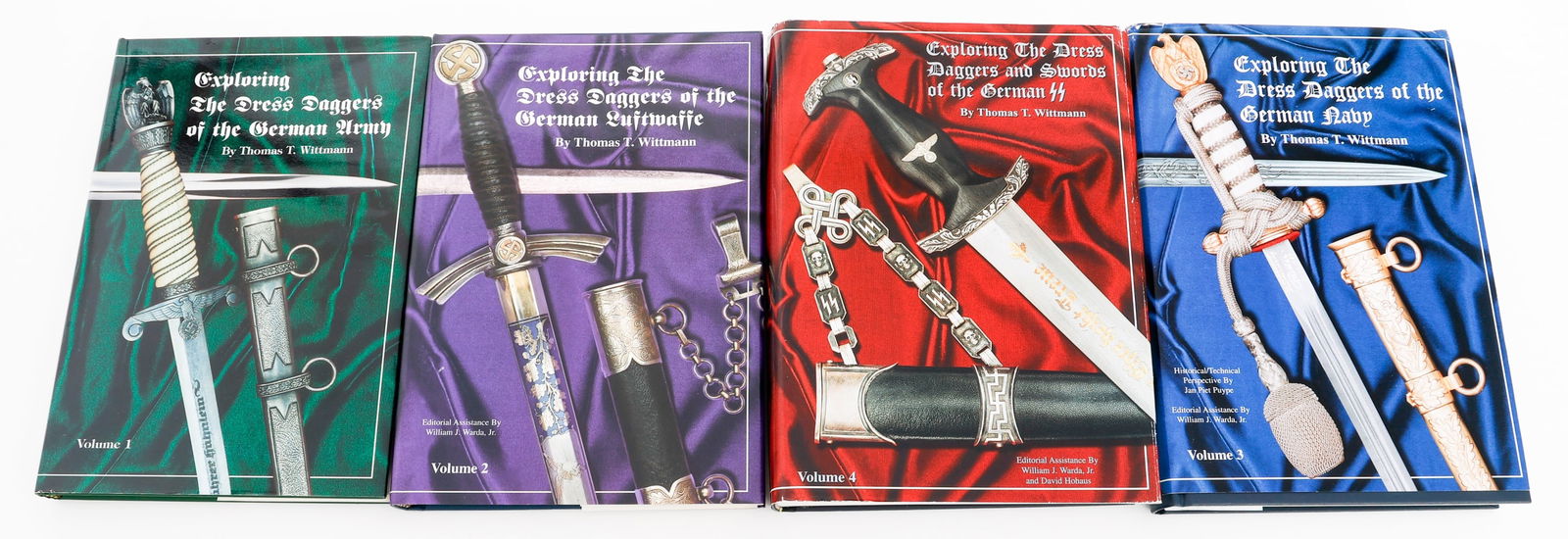 EXPLORING THE DRESS DAGGER VOL 1-4 by WITTMANN: EXPLORING THE DRESS DAGGER VOL 1-4 by WITTMANN Exploring the Dress Daggers of the German SS, Heer, Luftwaffe and Navy Reference Books, Volumes 1-4 by Thomas Wittmann. Weight: 14 lbs. Provenance: Lifet