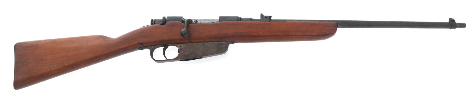 SPORTERIZED TERNI MODEL 1891/38 7.35mm CAL RIFLE: SPORTERIZED TERNI MODEL 1891/38 7.35mm CAL RIFLE Sporterized 1939 Finnish Terni Model 1891/38 7.35x51mm caliber bolt action Carcano rifle. Barrel shank stamped crown / RE / Terni, SA in box, 1939. Rea