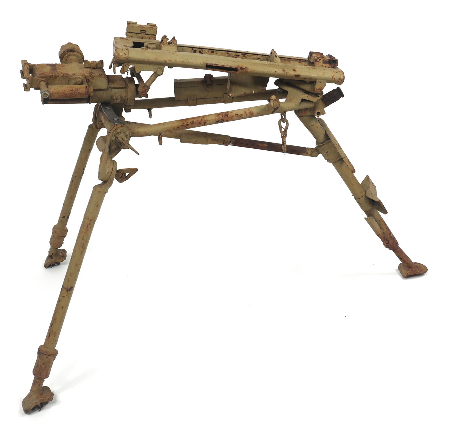 WWII GERMAN MG-34 LAFETTE TRIPOD: WWII GERMAN MG-34 LAFETTE TRIPOD WWII German MG-34 Lafette tripod. NC stamped on top plate. Provenance: Estate Militaria & Arms Collection of Dr. Steven D. Nicklas (1956-2023) | Archeologist, Paleonto