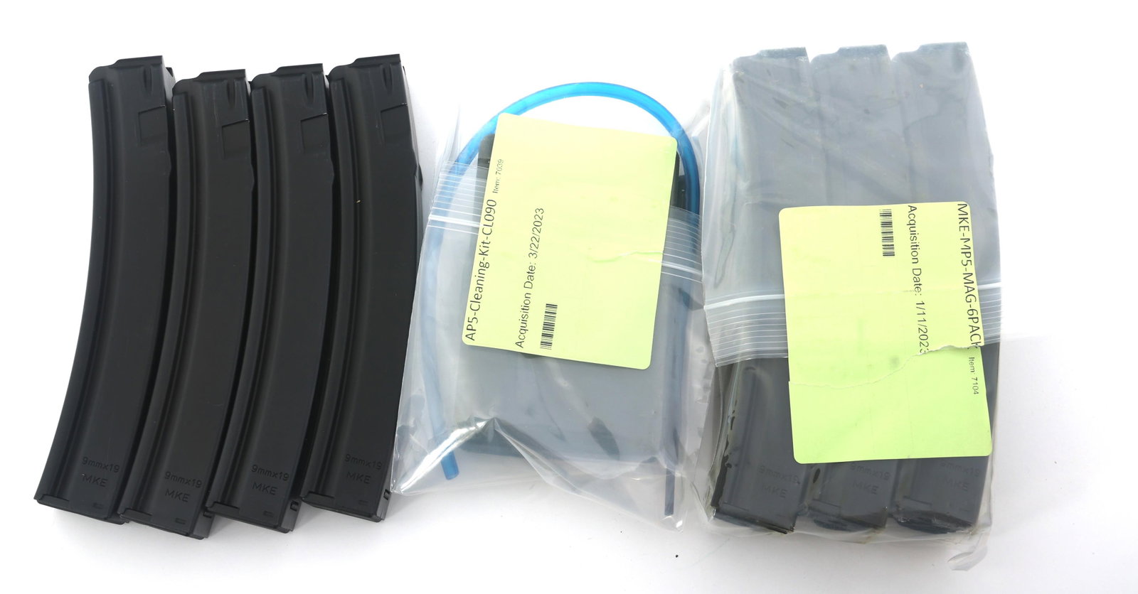 CENTURY ARMS MKE MODEL AP5 9mm MAGAZINES: CENTURY ARMS MKE MODEL AP5 9mm MAGAZINES 10 Century Arms MKE Model AP5 9x19mm caliber magazines and cleaning kit. Size / Gauge: 9x19mm