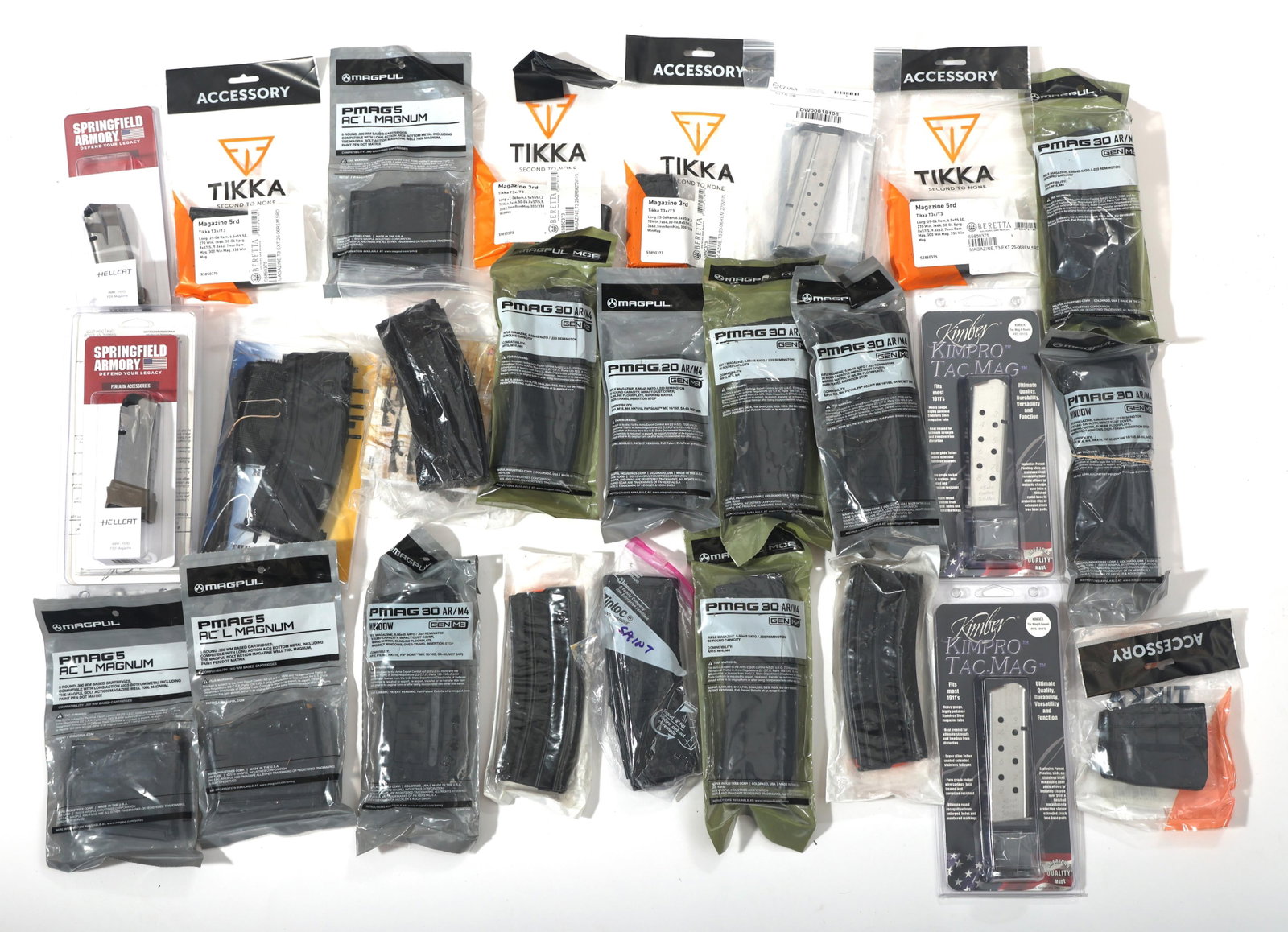 RIFLE AND PISTOL MAGAZINES: RIFLE AND PISTOL MAGAZINES Mixed rifle and pistol magazines. Brands include Magpul, Tikka, C Products, Kimber, and more.