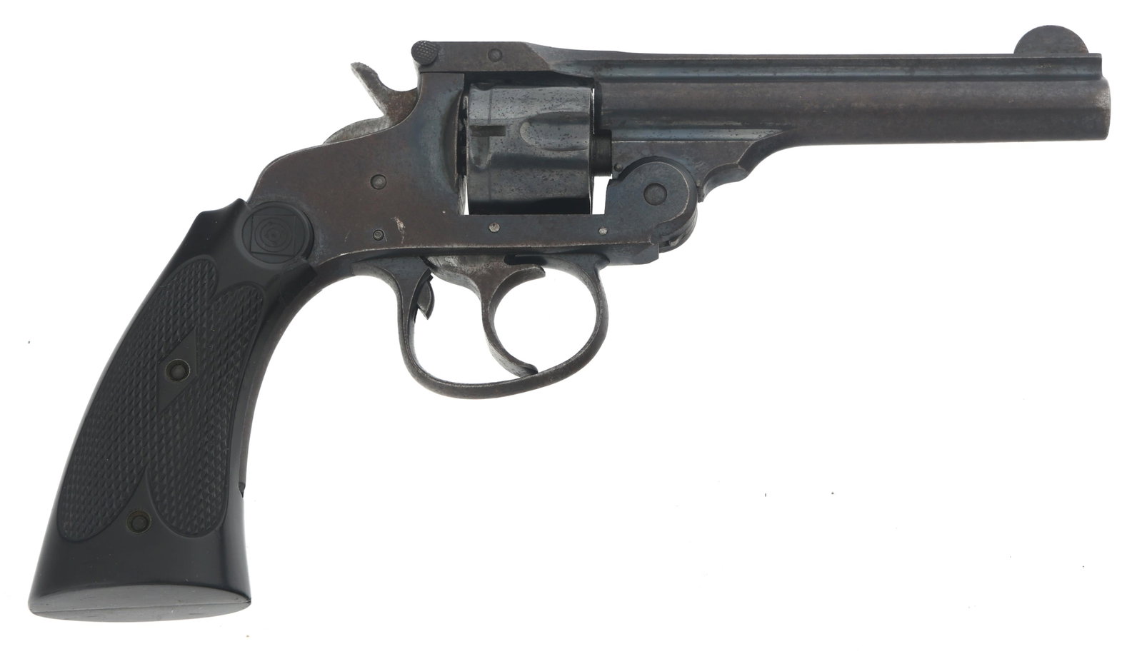 HARRINGTON & RICHARDSON PREMIER 32 CAL REVOLVER: HARRINGTON & RICHARDSON PREMIER 32 CAL REVOLVER Harrington & Richardson Model Premier .32 S&W caliber top break DA revolver. Five-shot fluted cylinder. Serial numbers match on frame, barrel, cylinder,